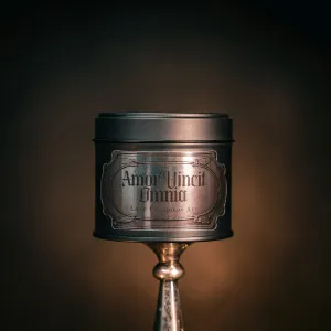 Amor Vincit Omnia Tin Candle