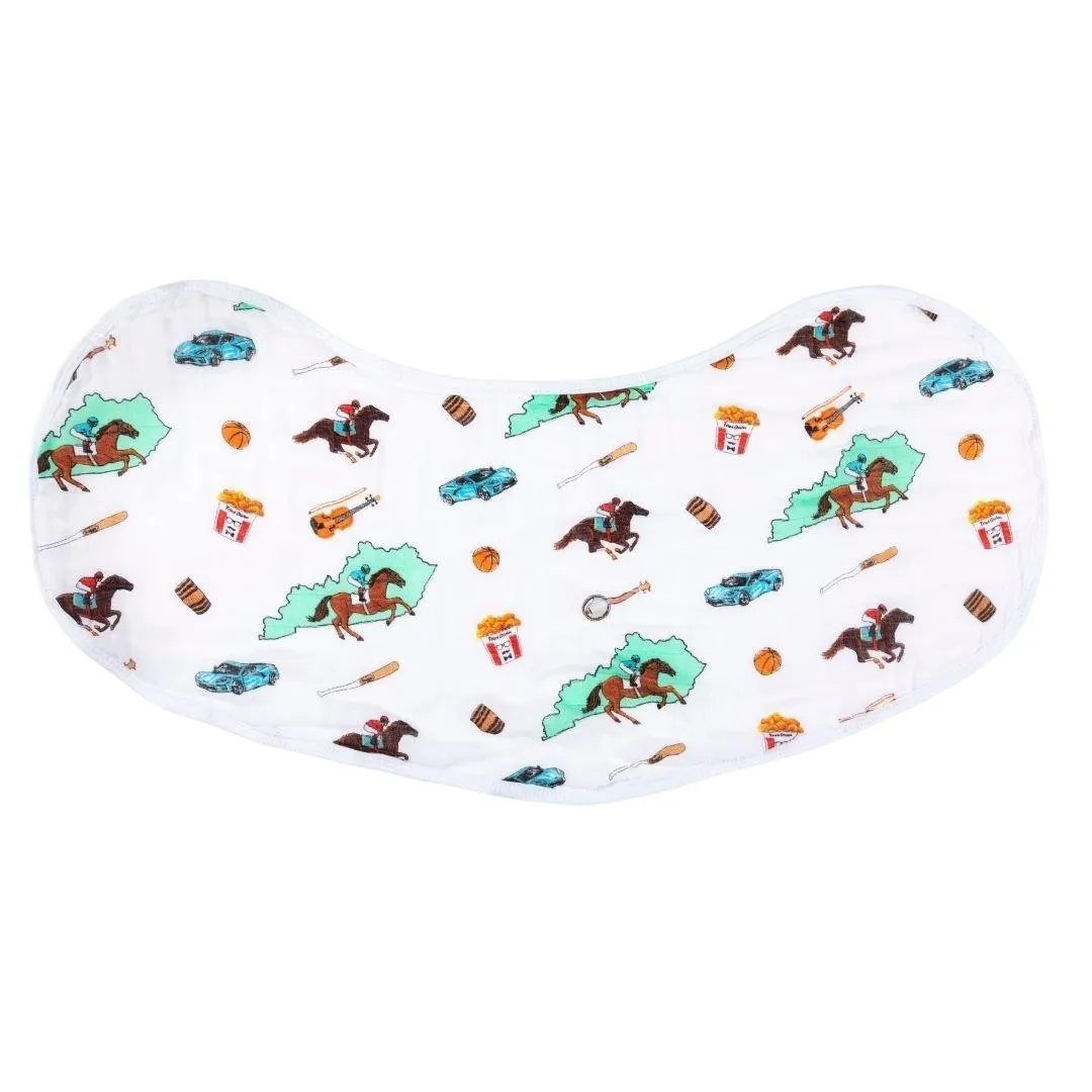 Baby Burp Cloth and Wraparound Bib (Kentucky)