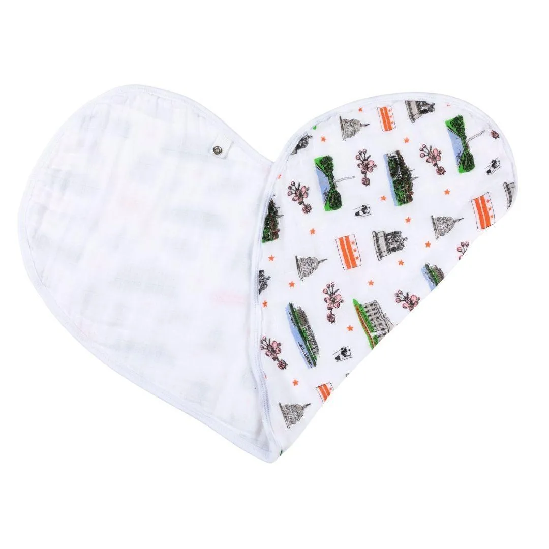 Baby Burp Cloth and Wraparound Bib (Washington DC)