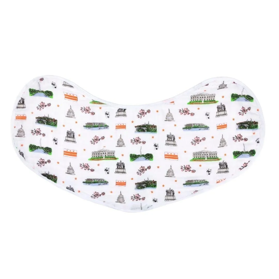 Baby Burp Cloth and Wraparound Bib (Washington DC)