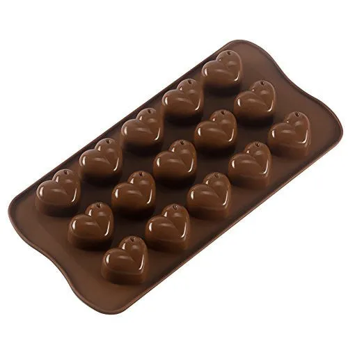 Bekith Silicone Gel Non-stick Chocolate, Jelly and Candy Mold, Cake Baking Mold (Set of 6)
