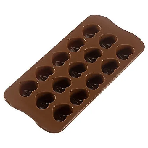 Bekith Silicone Gel Non-stick Chocolate, Jelly and Candy Mold, Cake Baking Mold (Set of 6)