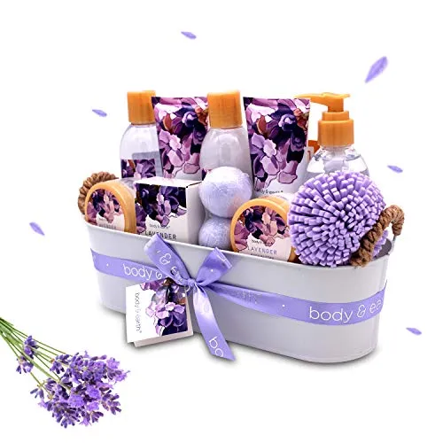 Body and Earth Lavender Scented Bath Spa Gift Set 11 Pieces