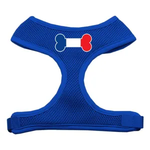 Bone Flag France Screen Print Soft Mesh Harness Blue Large