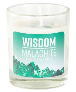 Candle - Wisdom - Energy Stone Malachite