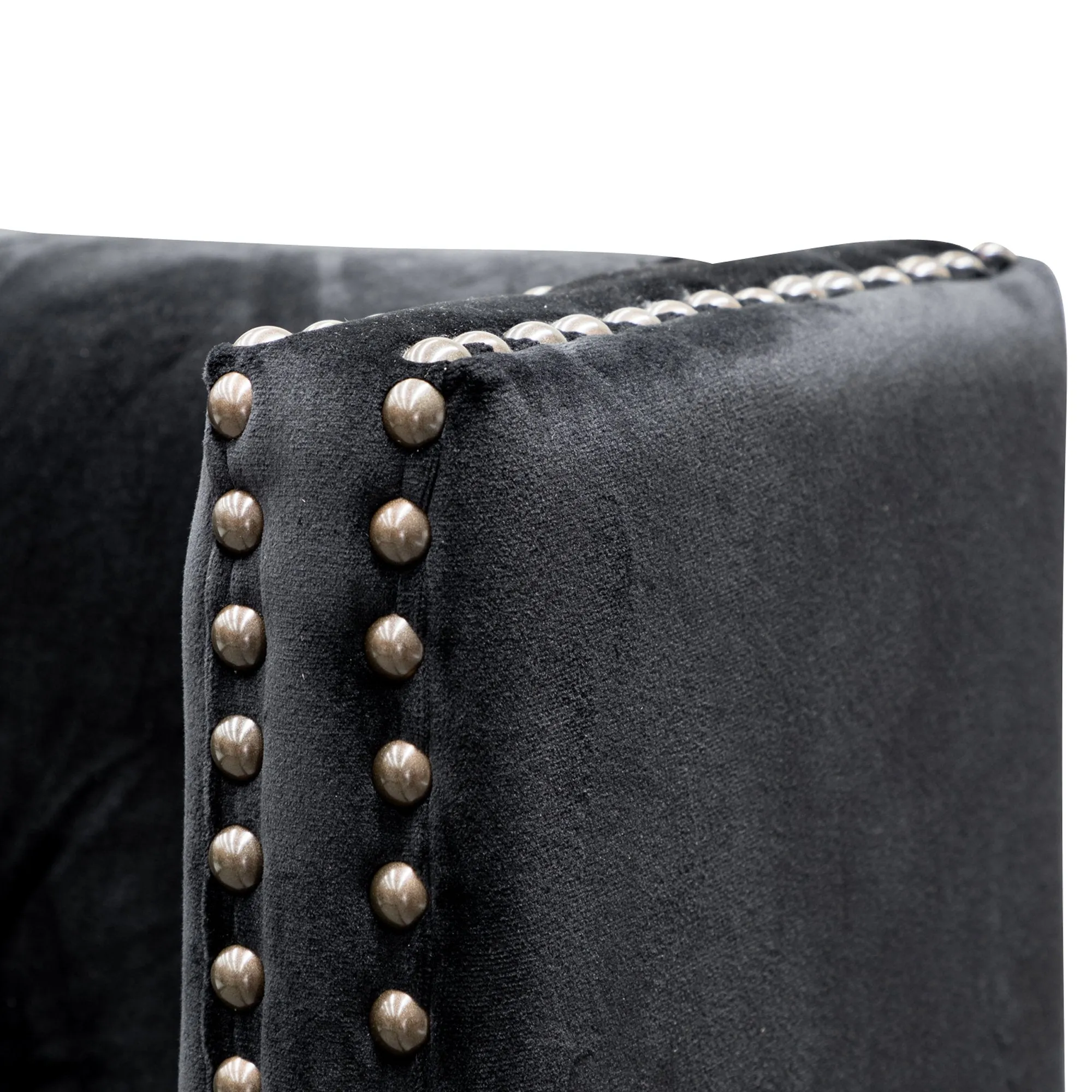 Carolina Queen Bed Frame - Black Velvet