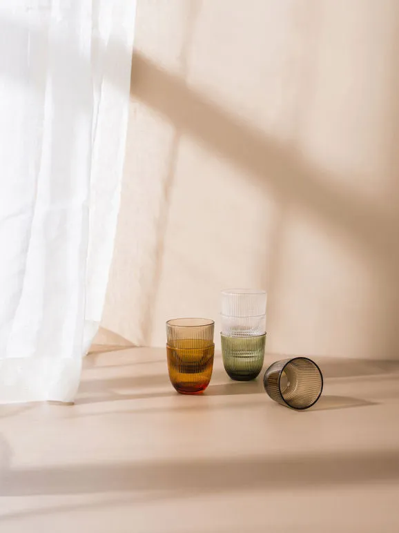 Citta Rib Tumbler Amber 320ml