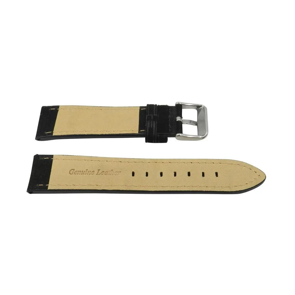 Dakota Black Soft Leather Strap
