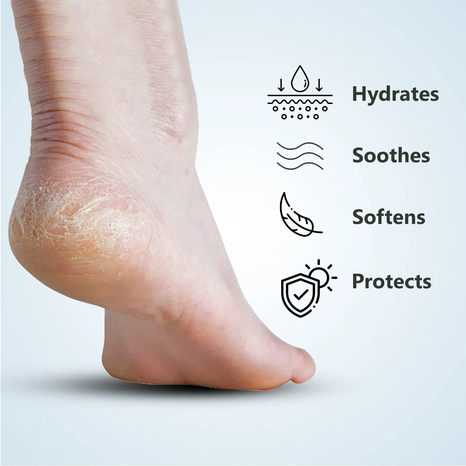 Dr Foot Hydrating Foot Cream Repair Cracked, Rough Heel, Softens Hydrates Dry Feet, Moisturizes, Battles infections & Odor on feet with Tea Tree Oil, Peppermint Oil, Lemon Grass Oil– 50gm (Pack of 10)