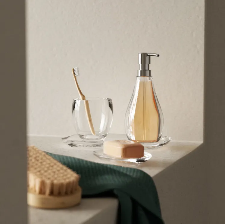 DROPLET SOAP PUMP, CLEAR