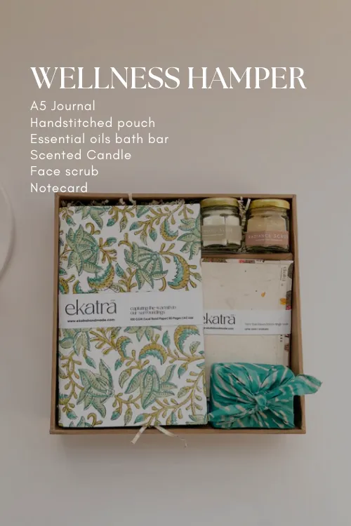 Ekatra Sustainable Wellness Hamper -  Indigo Stripes