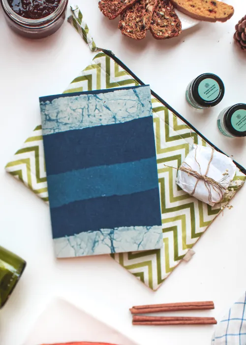 Ekatra Sustainable Wellness Hamper -  Indigo Stripes