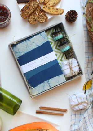 Ekatra Sustainable Wellness Hamper -  Indigo Stripes