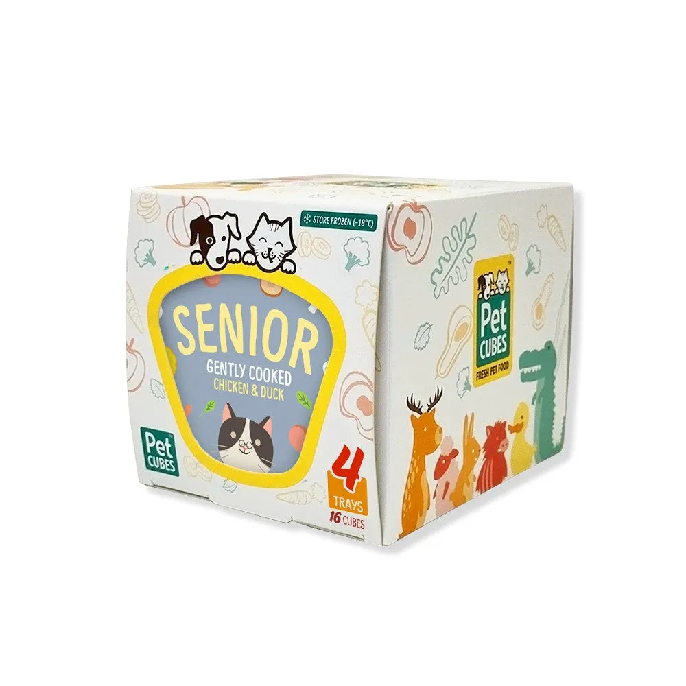 Frozen Fresh Human-Grade Gently Cooked Chicken & Duck Senior Cat Food