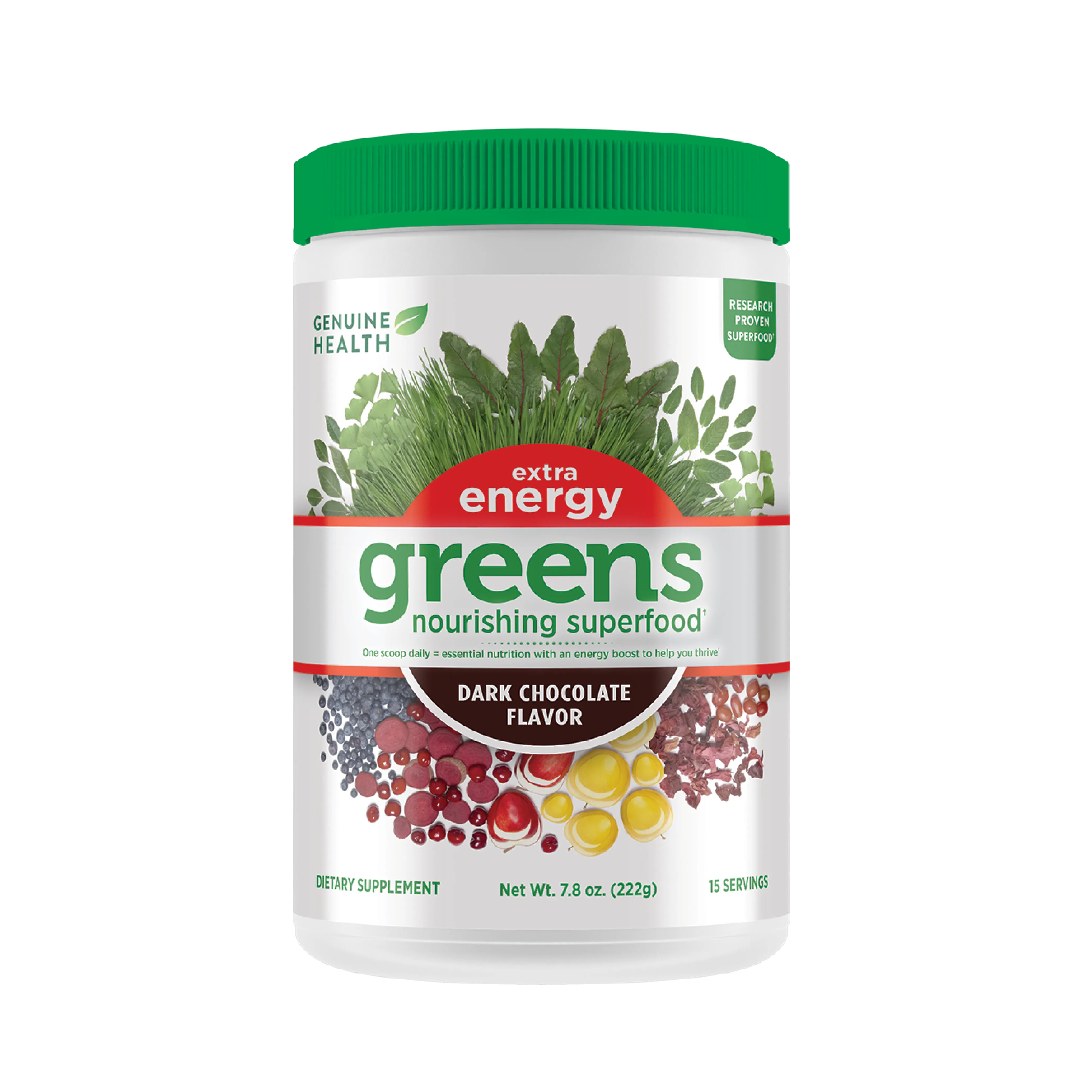 greens extra energy | dark chocolate