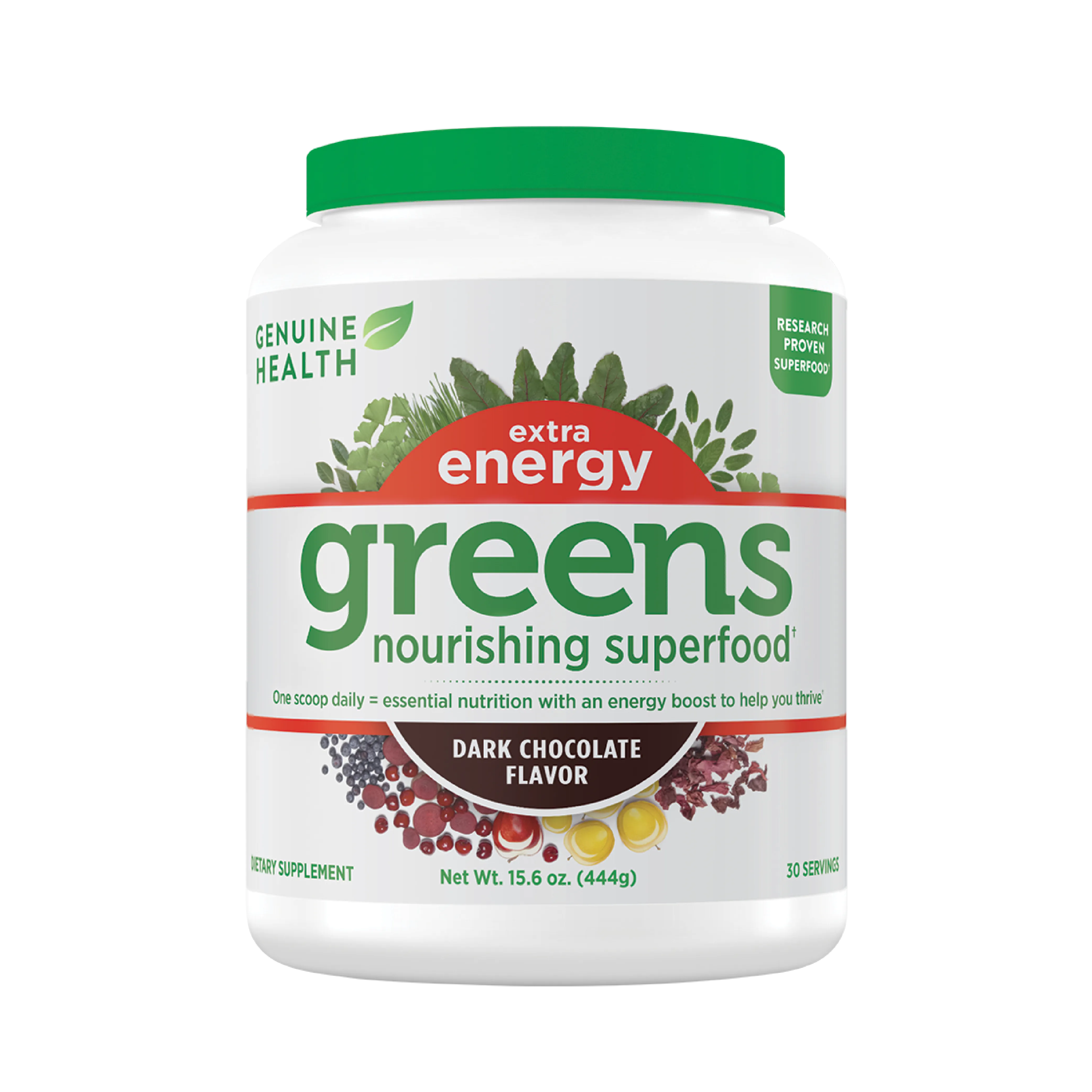greens extra energy | dark chocolate