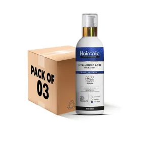 Haironic Hyaluronic Acid Hydrating, Hair Thinning Post Wash Treatment Hair Serum | All Hair Types, Controls Frizz, Brittleness, Hair Loss - 100ml (Pack of 3)