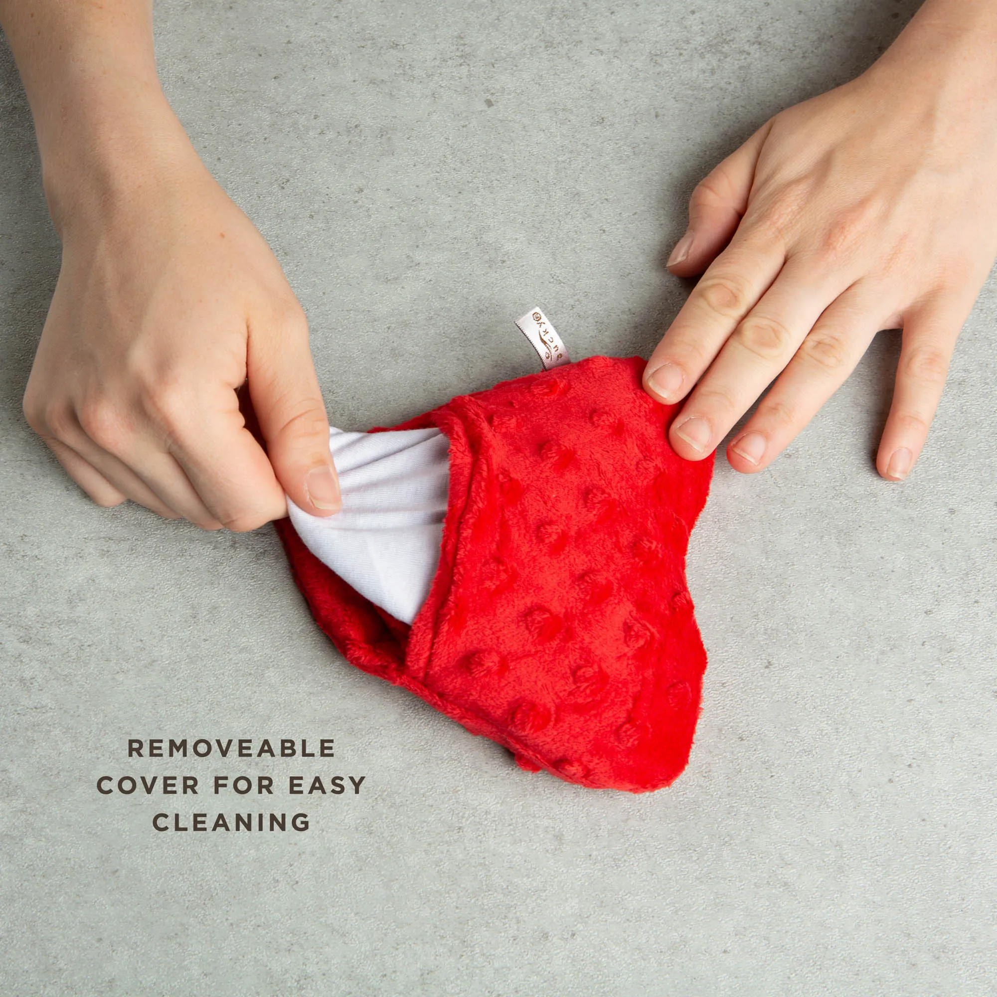 Hot/Cold - Heart Warmer Pillow - Red Minky