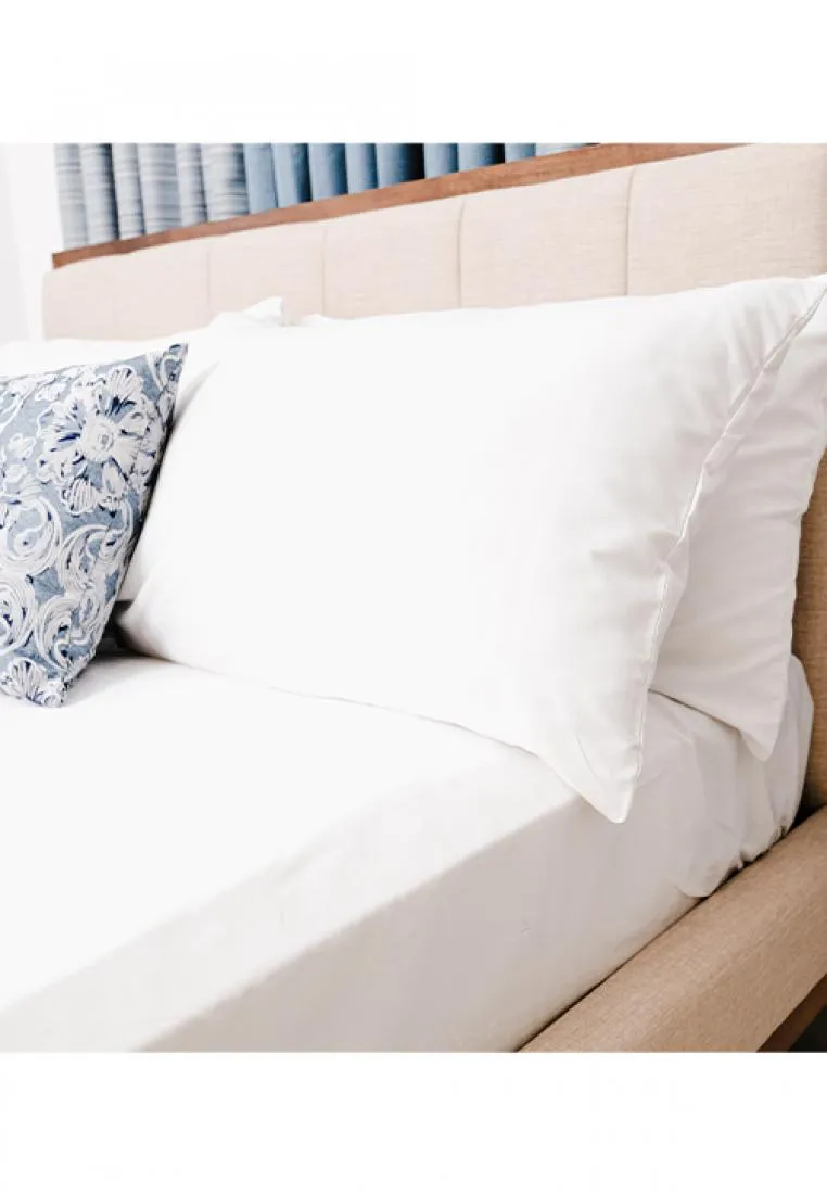 Jacquard Stripes Bedsheet Fitted Sheet - King with 2pc Pillow Case