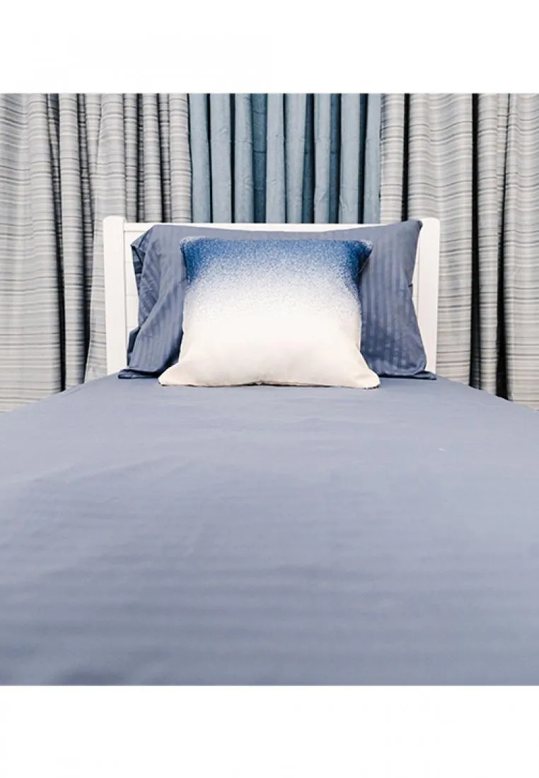 Jacquard Stripes Bedsheet Fitted Sheet - Queen with 1pc Flat Sheet and 2pc Pillow Case