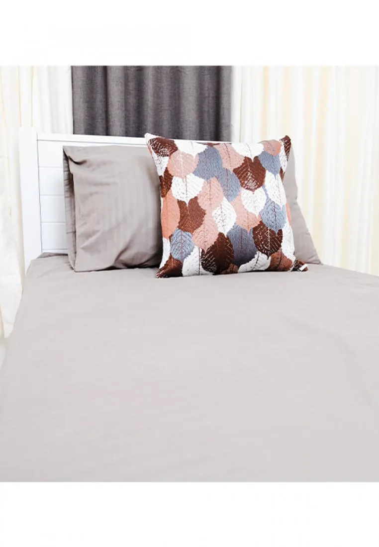 Jacquard Stripes Bedsheet Fitted Sheet - Queen with 1pc Flat Sheet and 2pc Pillow Case