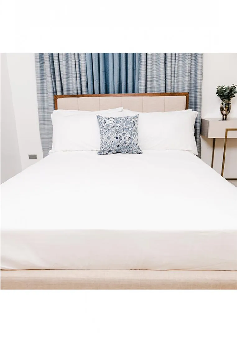 Jacquard Stripes Bedsheet Fitted Sheet - Queen with 2pc Pillow Case