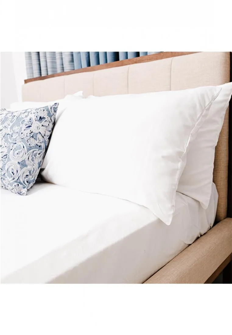 Jacquard Stripes Bedsheet Fitted Sheet - Queen with 2pc Pillow Case