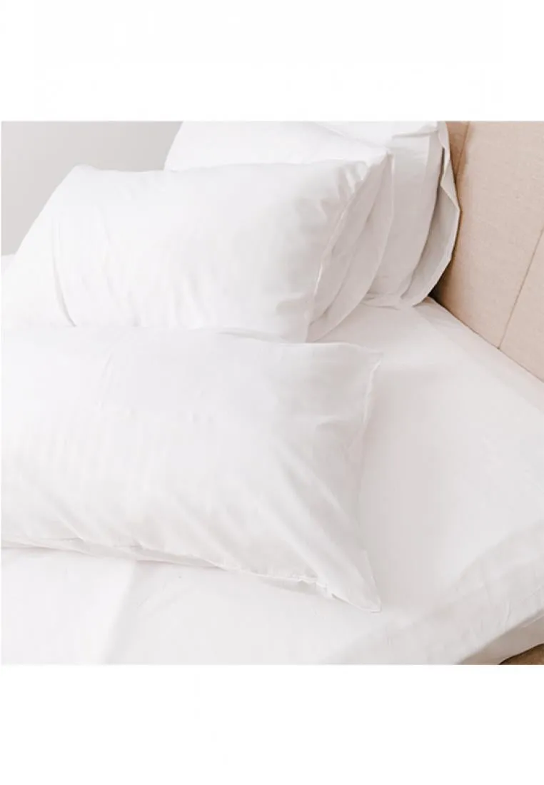 Jacquard Stripes Bedsheet Fitted Sheet - Queen with 2pc Pillow Case