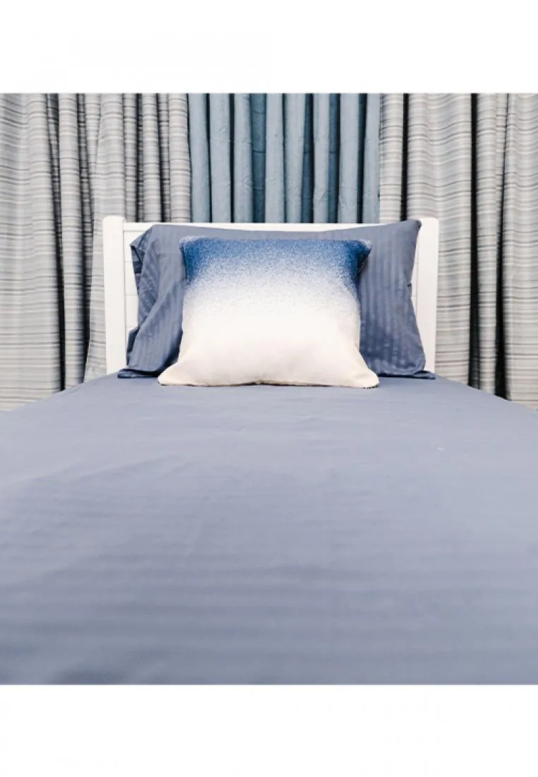 Jacquard Stripes Bedsheet Fitted Sheet - Queen with 2pc Pillow Case