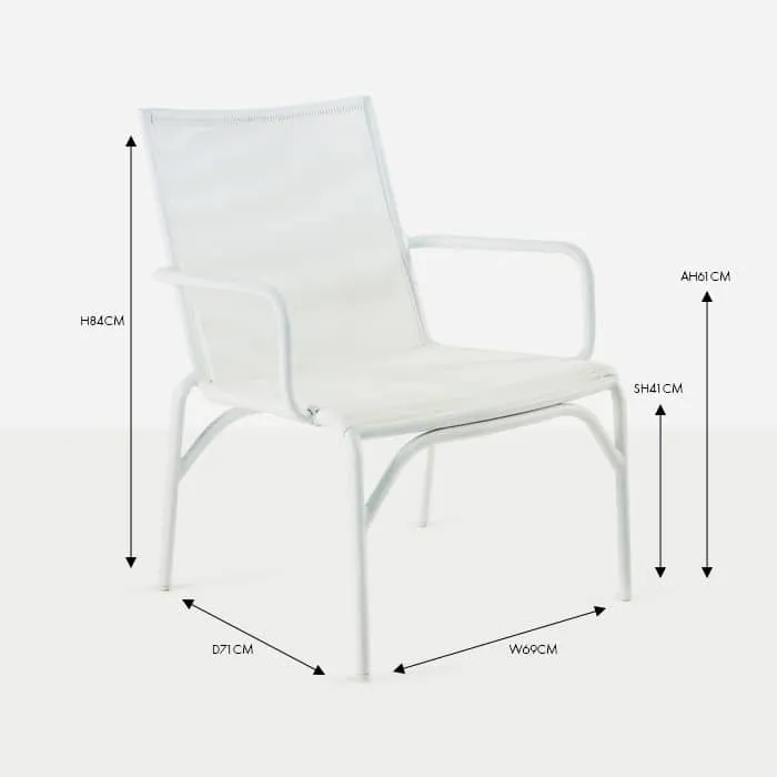 Leo Outdoor Relaxing Wicker Chair (White)