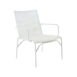 Leo Outdoor Relaxing Wicker Chair (White)