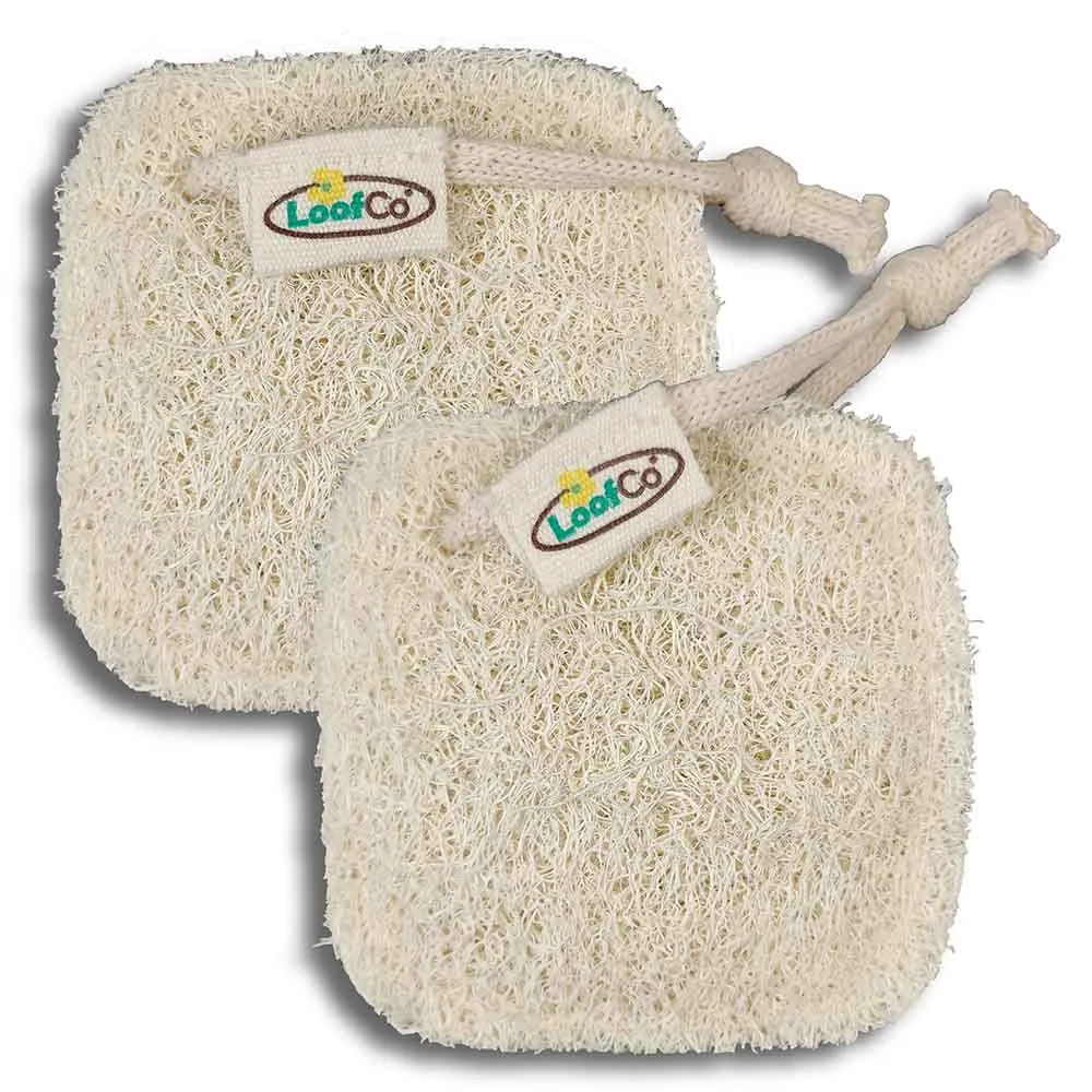 LoofCo Sustainable Loofah Cleaning Pads - 2 Pack
