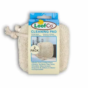LoofCo Sustainable Loofah Cleaning Pads - 2 Pack