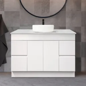 LUCA 1200mm Single Bowl Bathroom Vanity   Luxe Stone Top