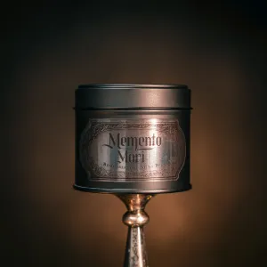 Memento Mori Tin Candle
