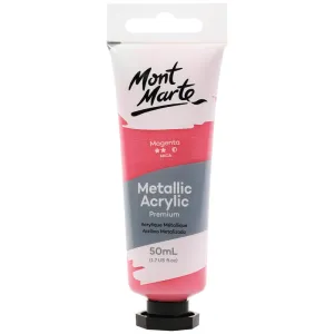 Metallic Acrylic Paint Premium 50ml (1.7 US fl.oz) Tube - Magenta