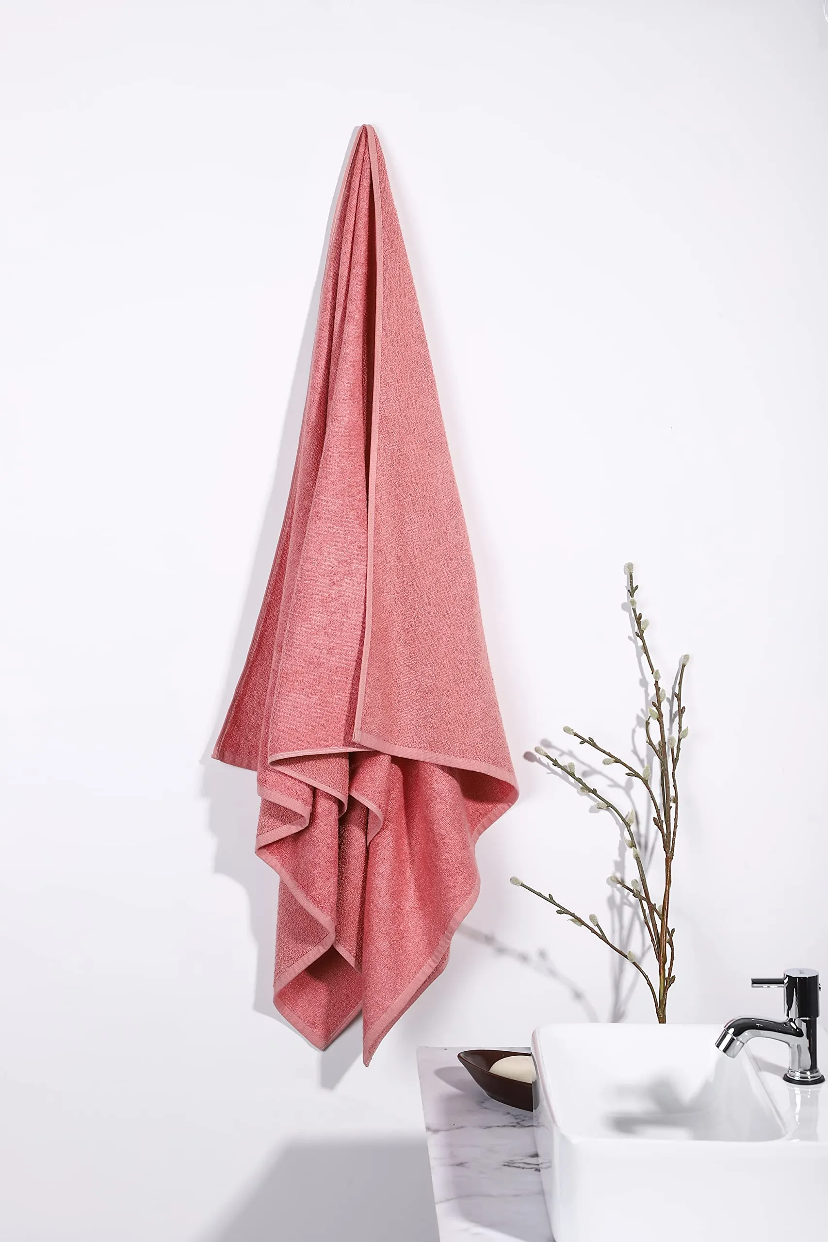 Mush Duo - One Side Soft Bamboo Other Side Rough Cotton - Special Dual Textured Towel for Gentle Cleanse & Exfoliation (2, Coral Orange & Grey Opel)