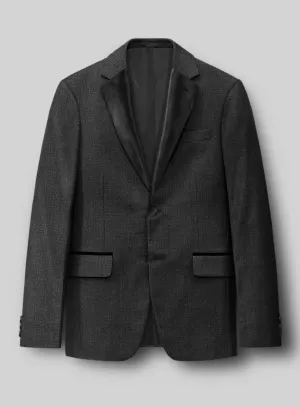 Napolean Stretch Charcoal Wool Tuxedo Jacket