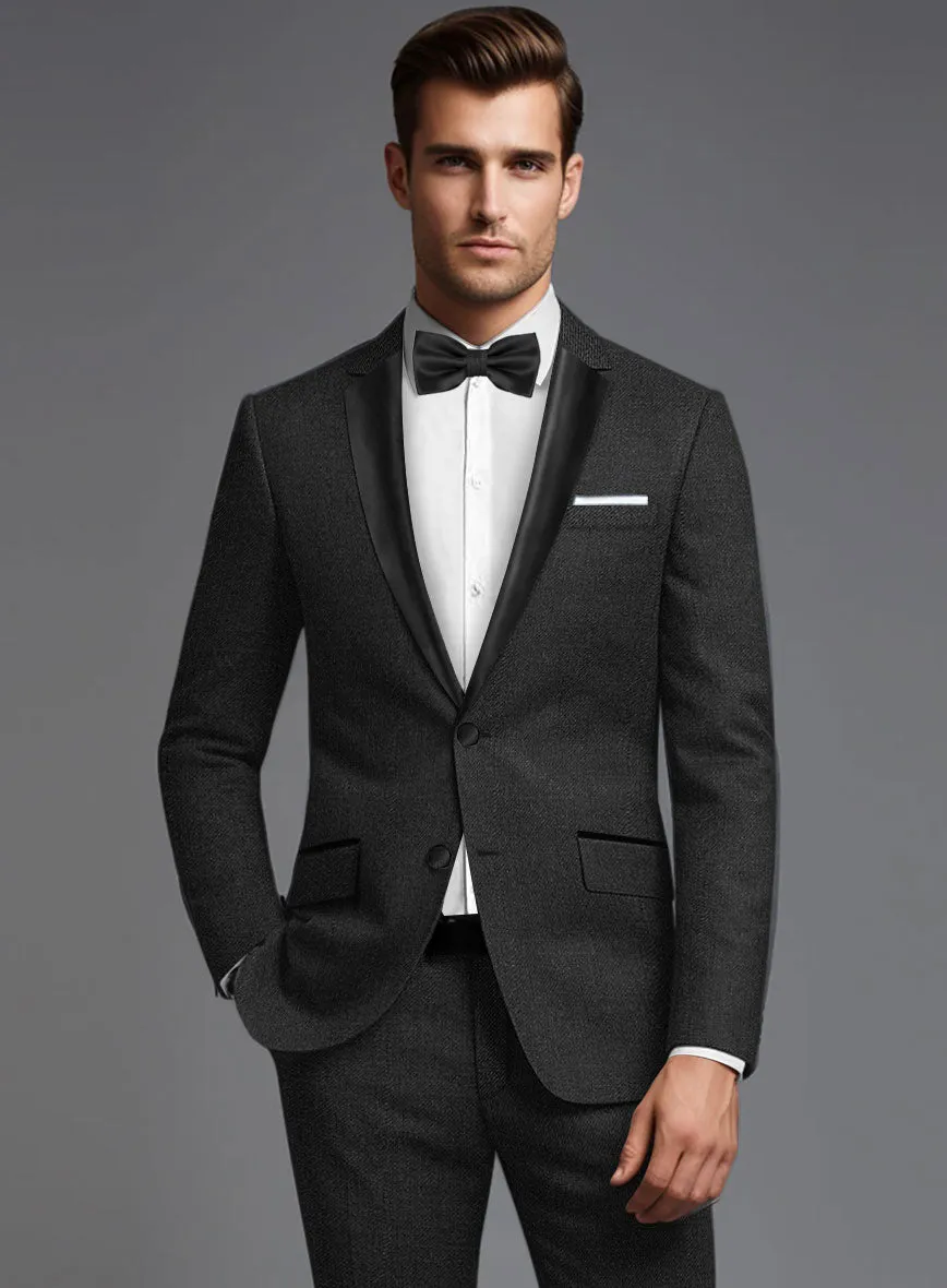 Napolean Stretch Charcoal Wool Tuxedo Jacket