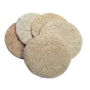 Natural loofah facial pads (pack of 5)