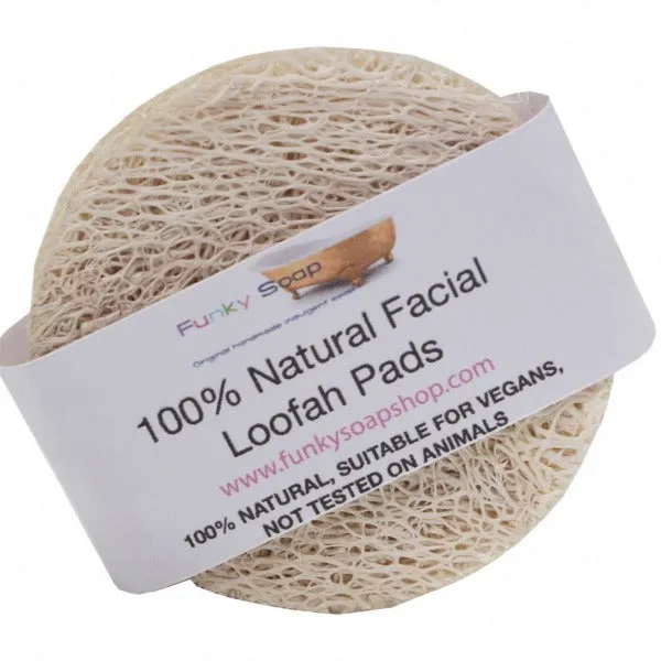 Natural loofah facial pads (pack of 5)