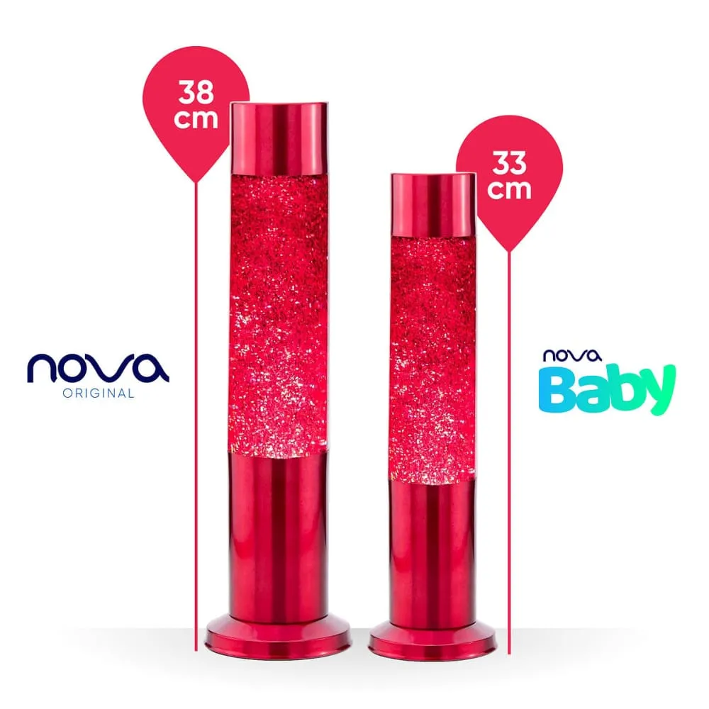 Nova Baby Glitter Lamp Red