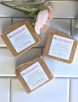 Orange & Patchouli- Goat Milk Soap- 4.5 oz Soap Bar- Essential Oils