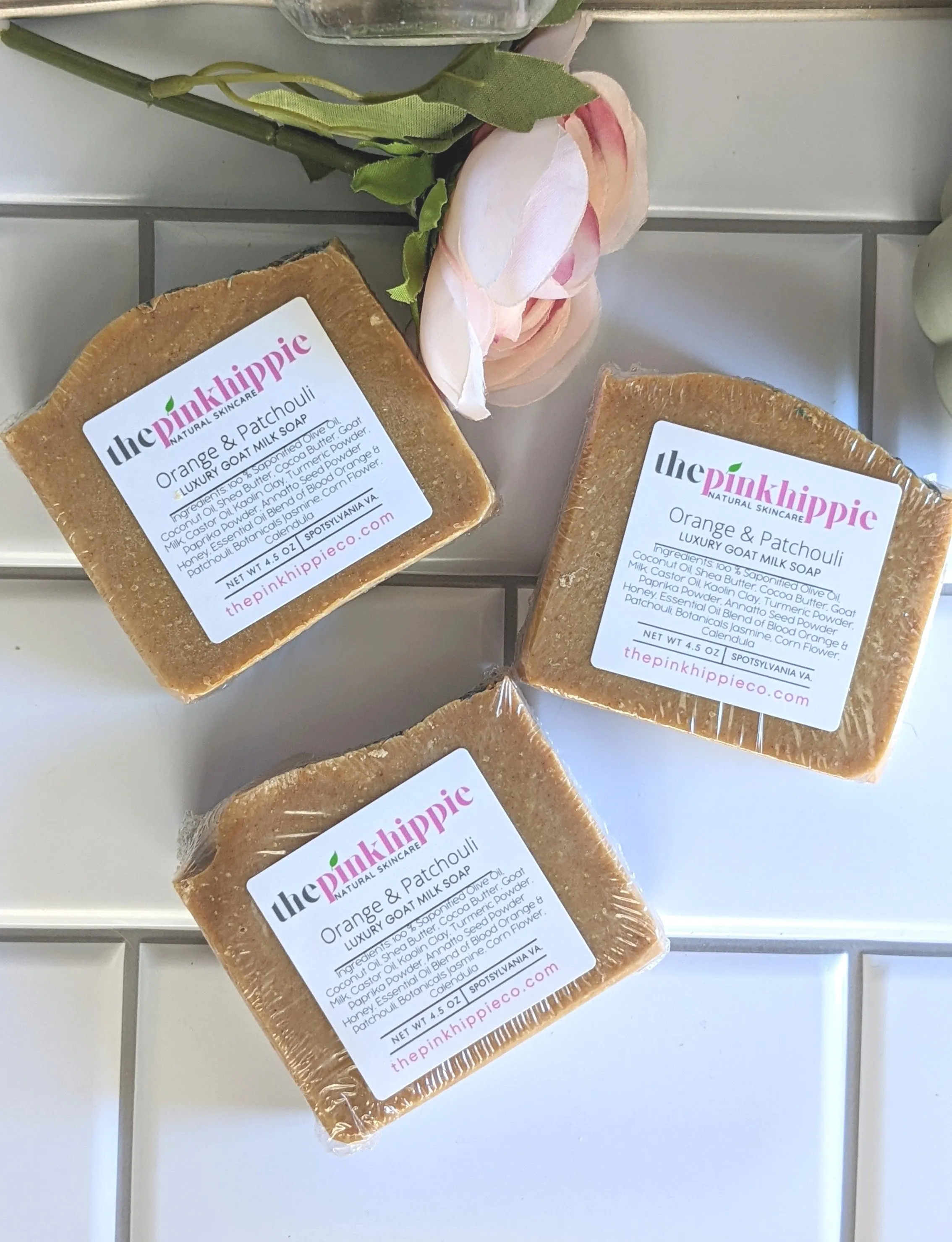 Orange & Patchouli- Goat Milk Soap- 4.5 oz Soap Bar- Essential Oils
