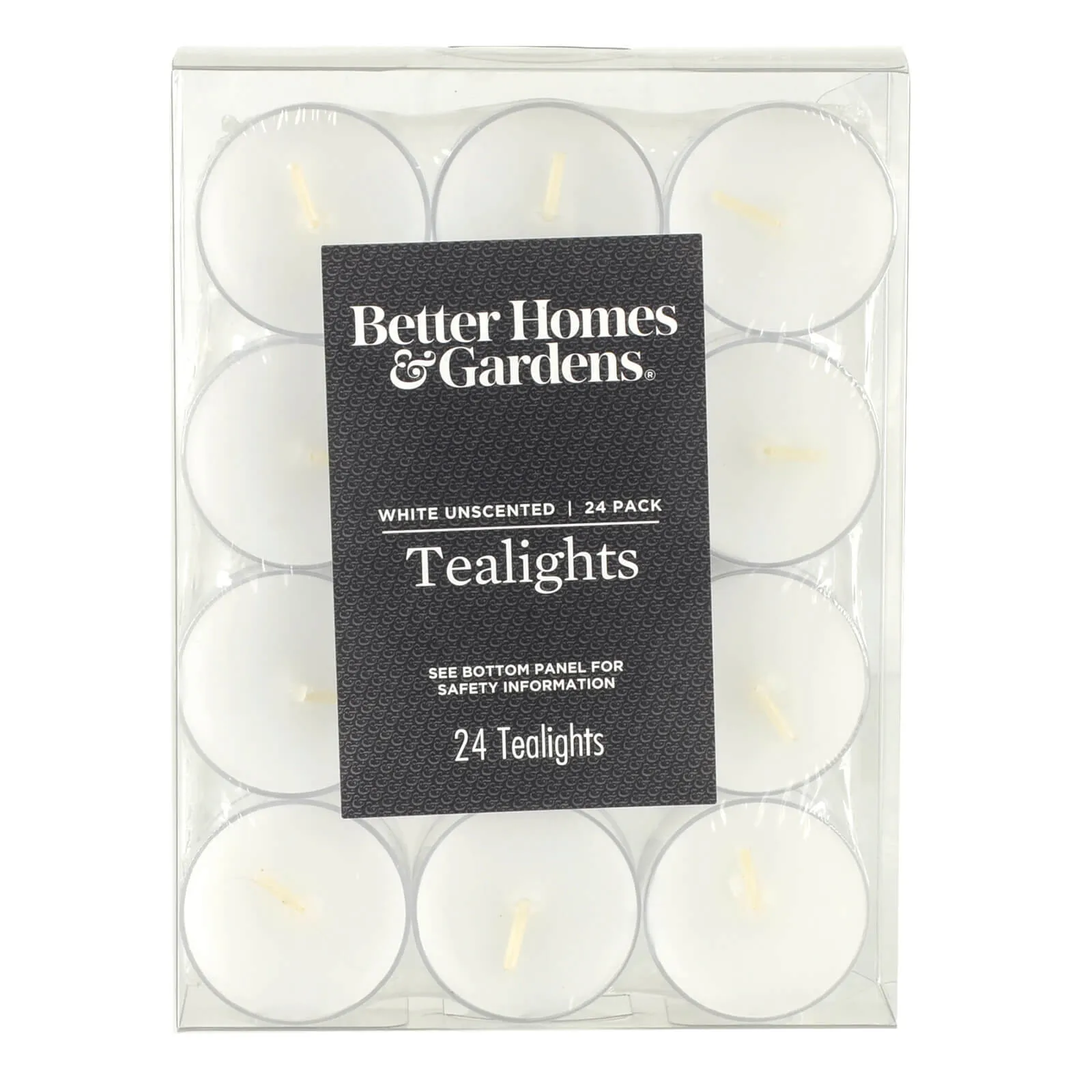 Pack Of 24 Unscented Tealights Candles White Ivory 4cm