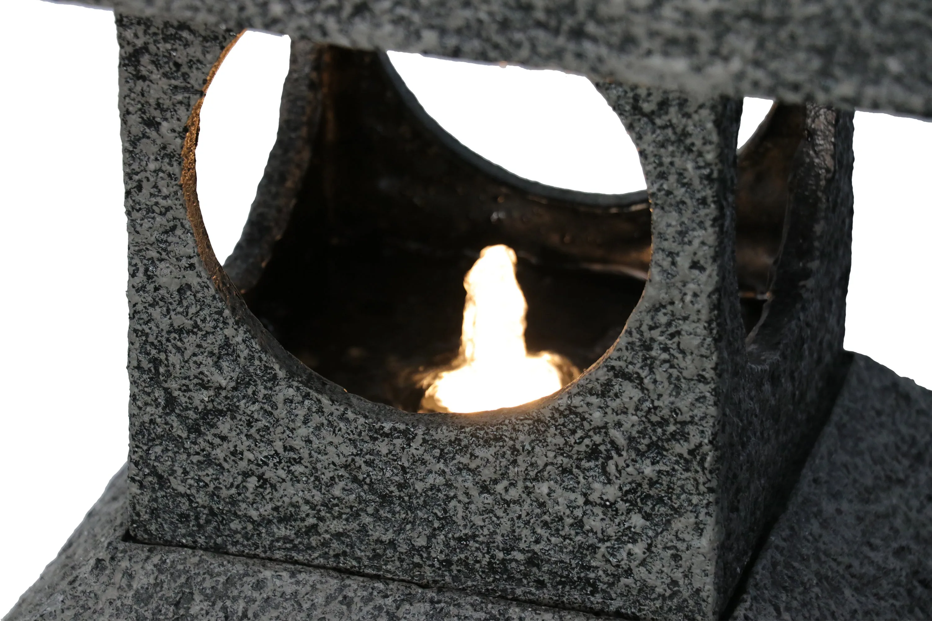 Pagoda Fountain Outdoor Water Feature With Warm White Led