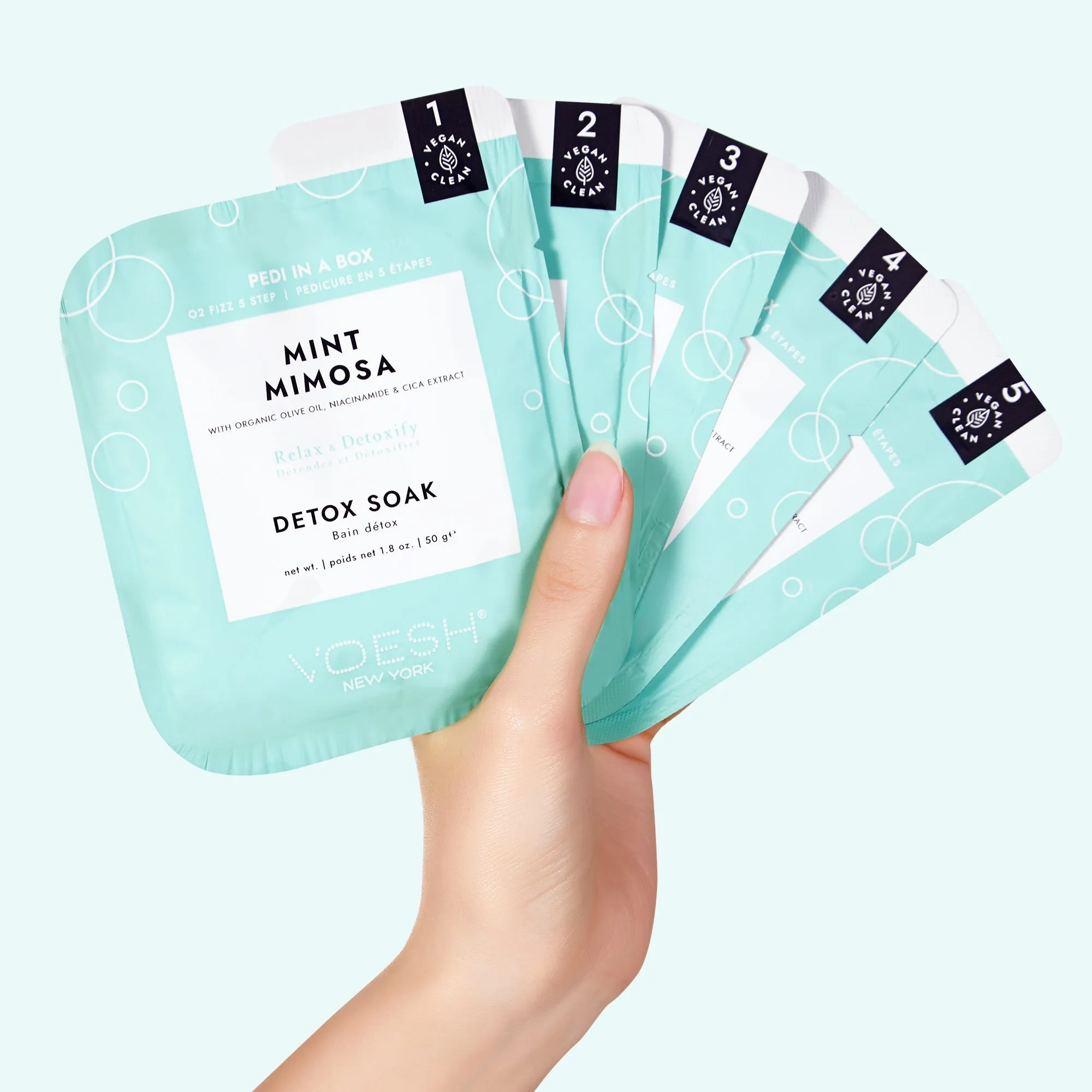 Pedi in a Box O2 Fizz 5 Step Mint Mimosa Duo