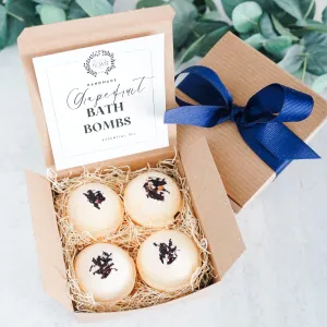 Pink Grapefruit Bath Bombs - Gift Set of 4