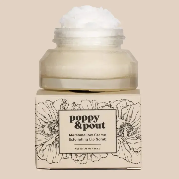 Poppy & Pout Lip Scrub | Marshmallow Creme