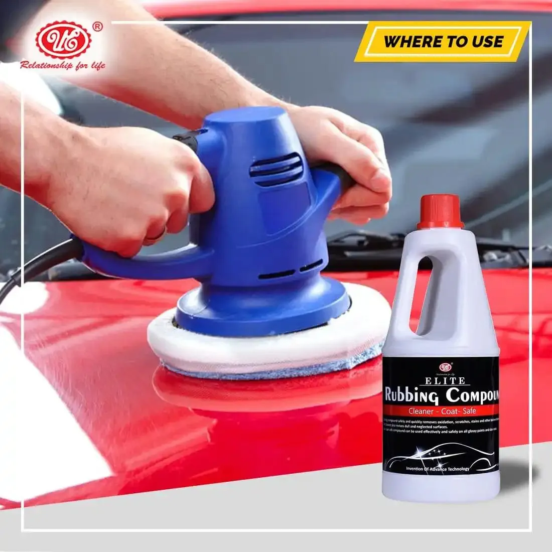 Rubbing Compound Scratch Remover For All Vehicle - Quickly Removes Oxidation, Scratches & Stains - Extra Shine